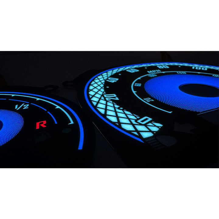 ADD W1 Gauge Overlay for Honda Civic Overlay Face Gauge 1996-2000 - 3D illusions
