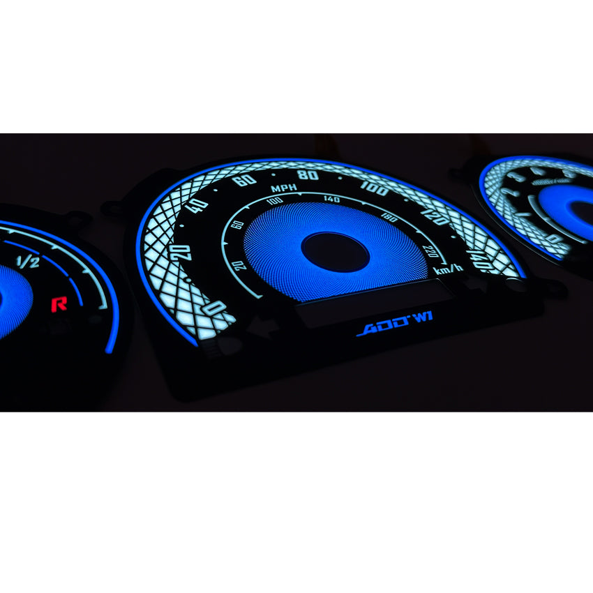 ADD W1 Gauge Overlay for Honda Civic Overlay Face Gauge 1996-2000 - 3D illusions