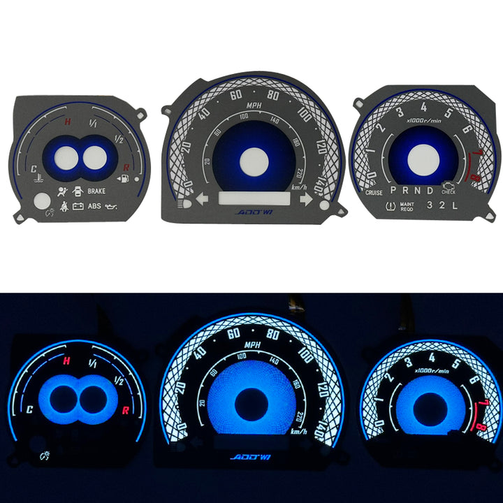 ADD W1 Gauge Overlay for Honda Civic Overlay Face Gauge 1996-2000 - 3D illusions