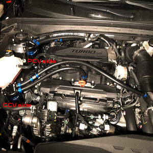 For Hyundai Kona 1.6 Baffled Oil Catch Can kit V3, 2021-UP PCV+CCV