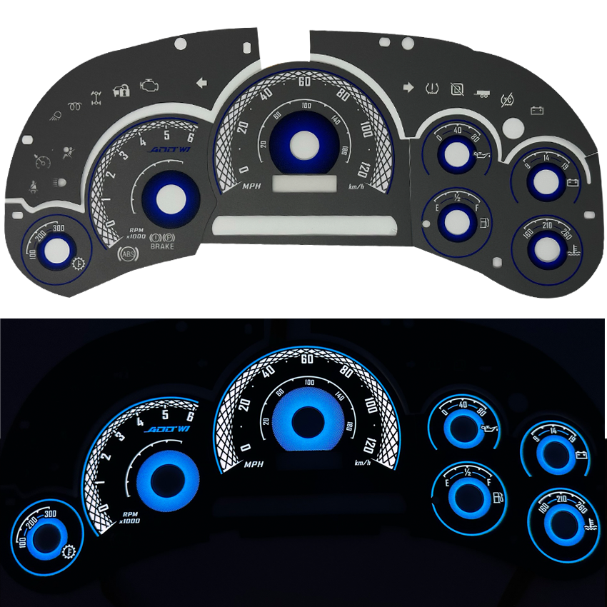 ADD W1 Chevrolet Silverado / Suburban Overlay Face Gauge / Sierra/ Yukon/ Tahoe 2003-2007 - 3D illusions