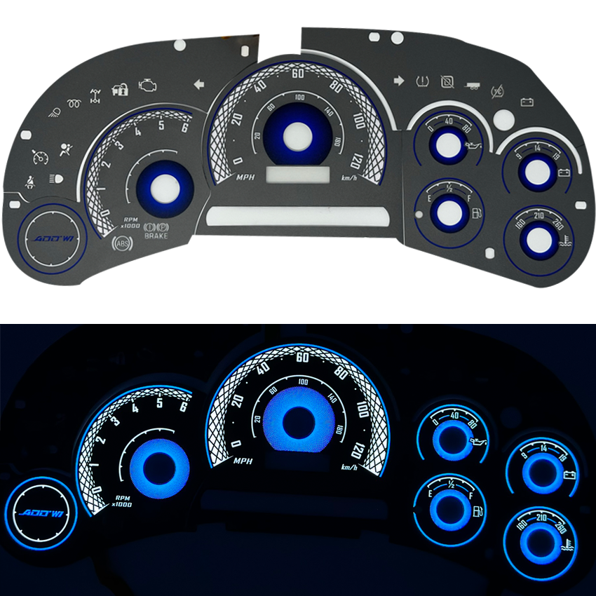 ADD W1 Chevrolet Silverado / Suburban Overlay Face Gauge / Sierra/ Yukon/ Tahoe 2003-2007 - 3D illusions