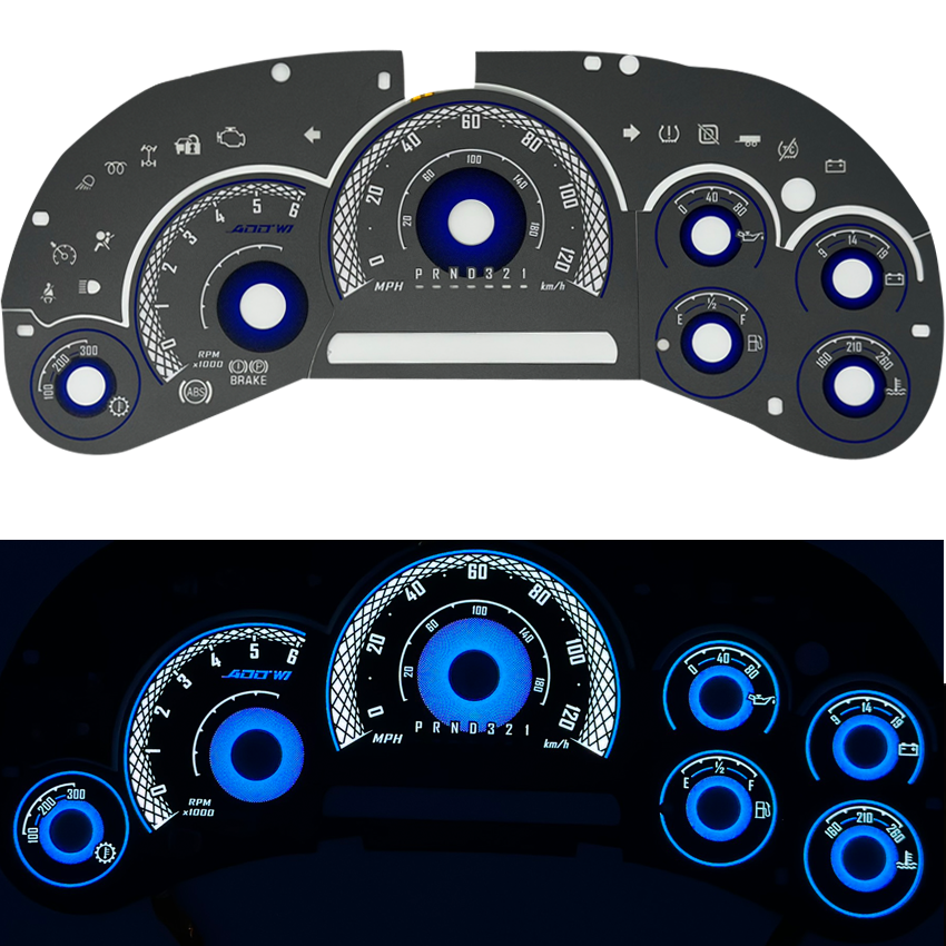 ADD W1 Chevrolet Silverado / Suburban Overlay Face Gauge / Sierra/ Yukon/ Tahoe 2003-2007 - 3D illusions