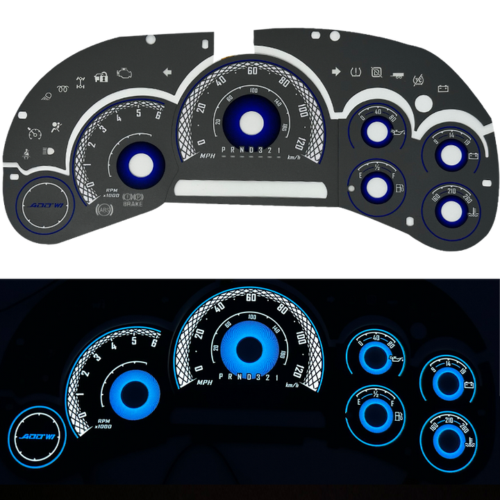 ADD W1 Chevrolet Silverado / Suburban Overlay Face Gauge / Sierra/ Yukon/ Tahoe 2003-2007 - 3D illusions