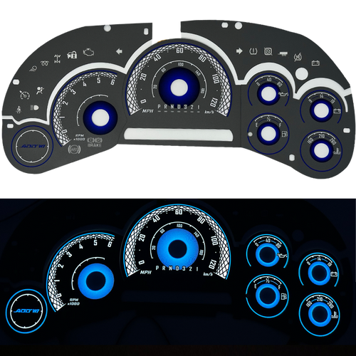 ADD W1 Chevrolet Silverado / Suburban Overlay Face Gauge / Sierra/ Yukon/ Tahoe 2003-2007 - 3D illusions