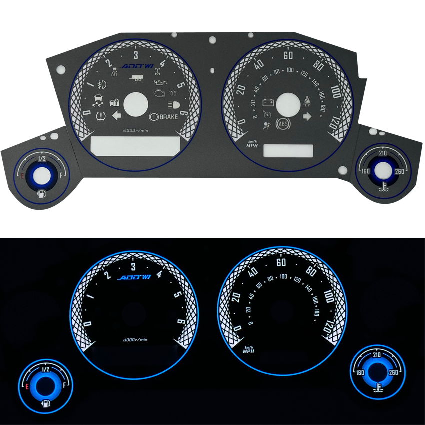 Give Your Truck A Facelift! Escalade Style Gauge Face Overlay For Chevy Silverado & GMC Sierra (2003-05, Km/h)