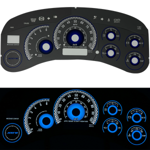 ADD W1 Chevrolet Silverado / Suburban Overlay Face Gauge / Sierra/ Yukon/ Tahoe 1999-2002 - 3D illusions