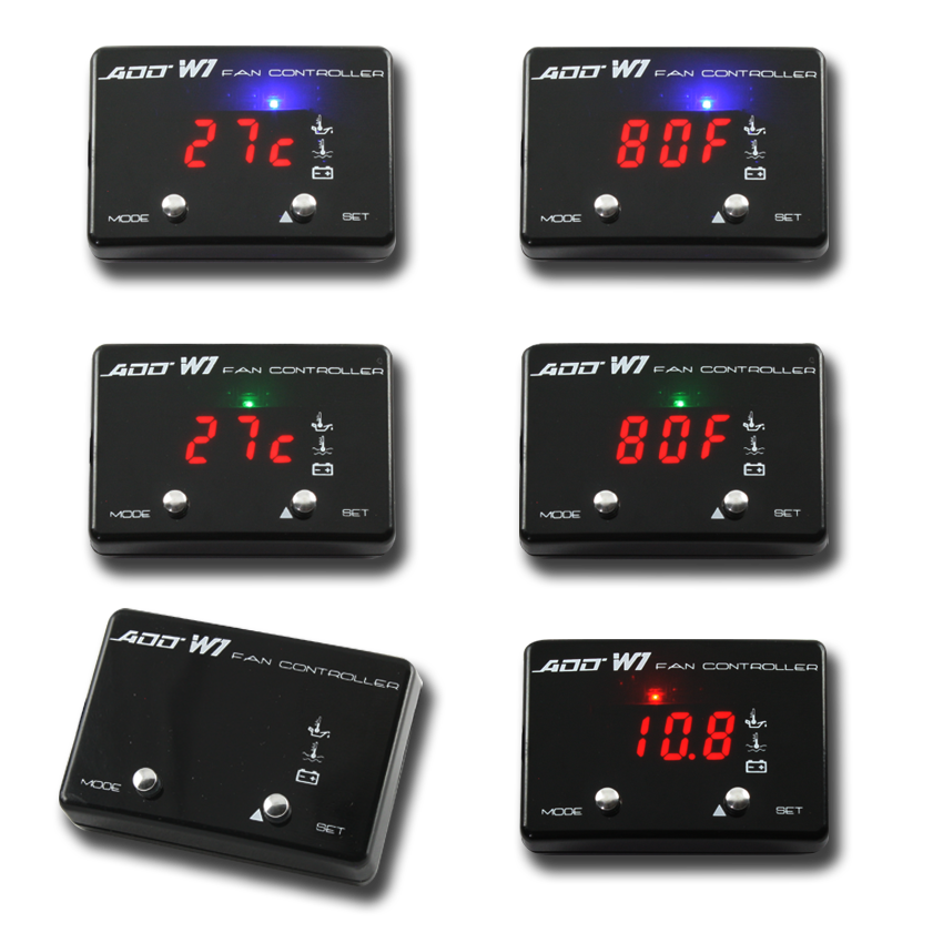 Radiator Cooling Fan Controller Water oil Temp Volt Gauge