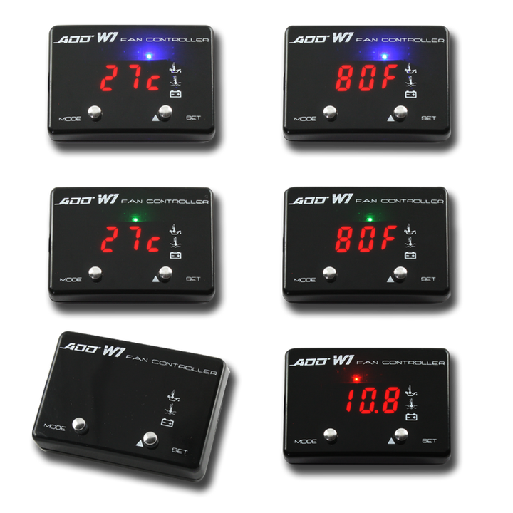 Radiator Cooling Fan Controller Water oil Temp Volt Gauge