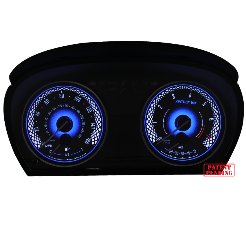 ADD W1 BMW Overlay Face Gauge E90 E91 E92 X1 2007-2015 323i 323 328i 328 - 3D illusions