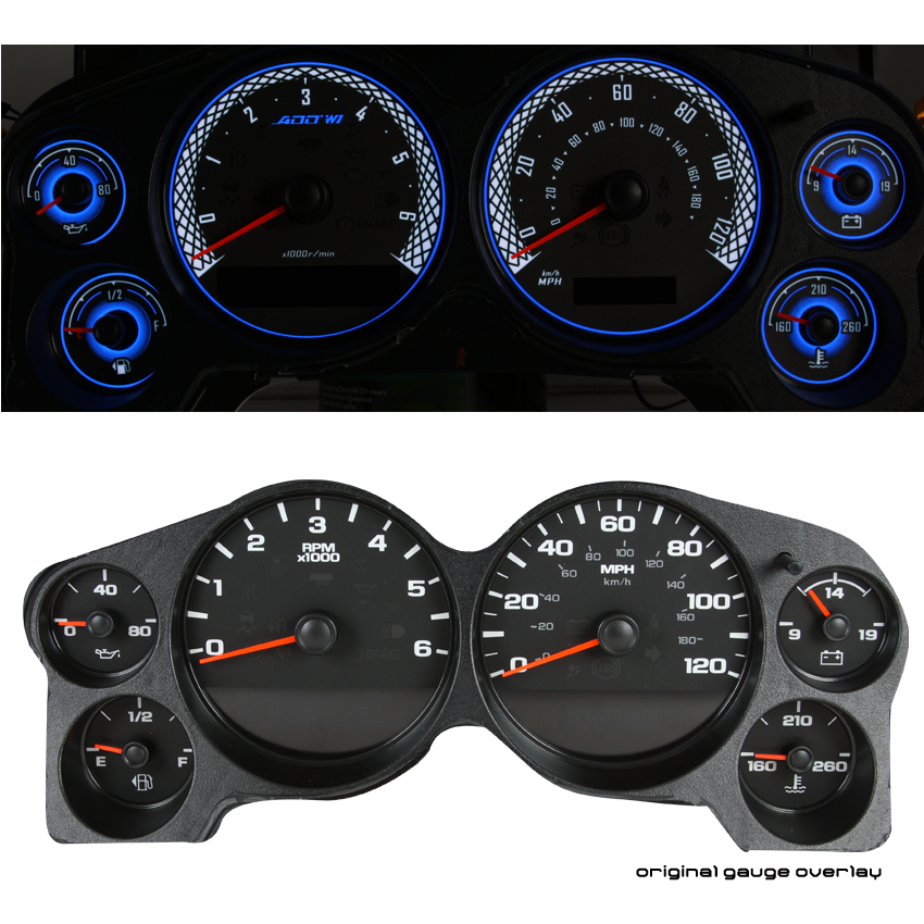 Silverado Overlay Face Gauge