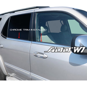 weather strips chrome overlay for Toyota Sequoia 2001-2007