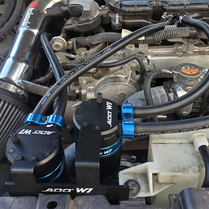 For Infiniti M37 Baffled Oil Catch Can kit V3, 2011-2013 (Dual Catch can) VQ37