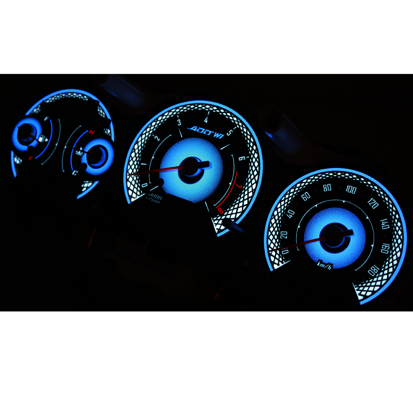 KM/H ADD W1 Nissan 350z Overlay Face Gauge 2003-2008 3D Illusions