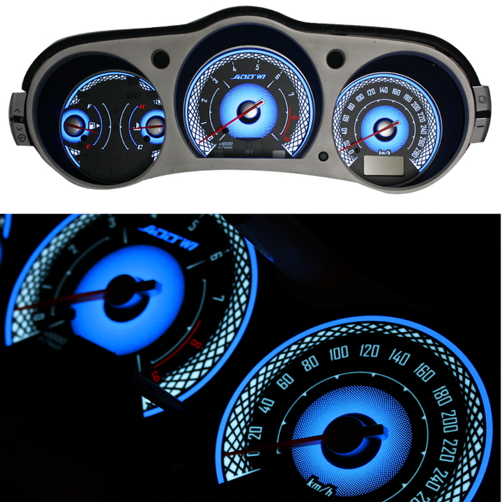 KM/H ADD W1 Nissan 350z Overlay Face Gauge 2003-2008 3D Illusions