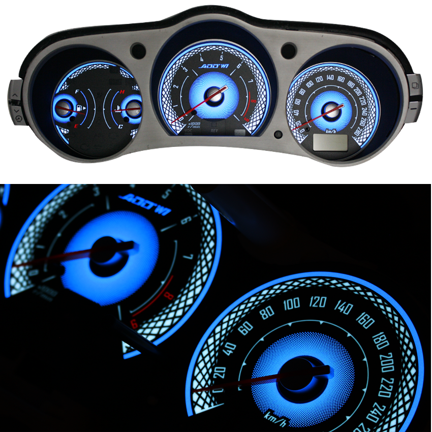 KM/H ADD W1 Nissan 350z Overlay Face Gauge 2003-2008 3D Illusions