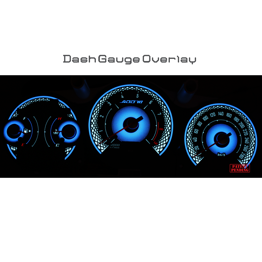 KM/H ADD W1 Nissan 350z Overlay Face Gauge 2003-2008 3D Illusions
