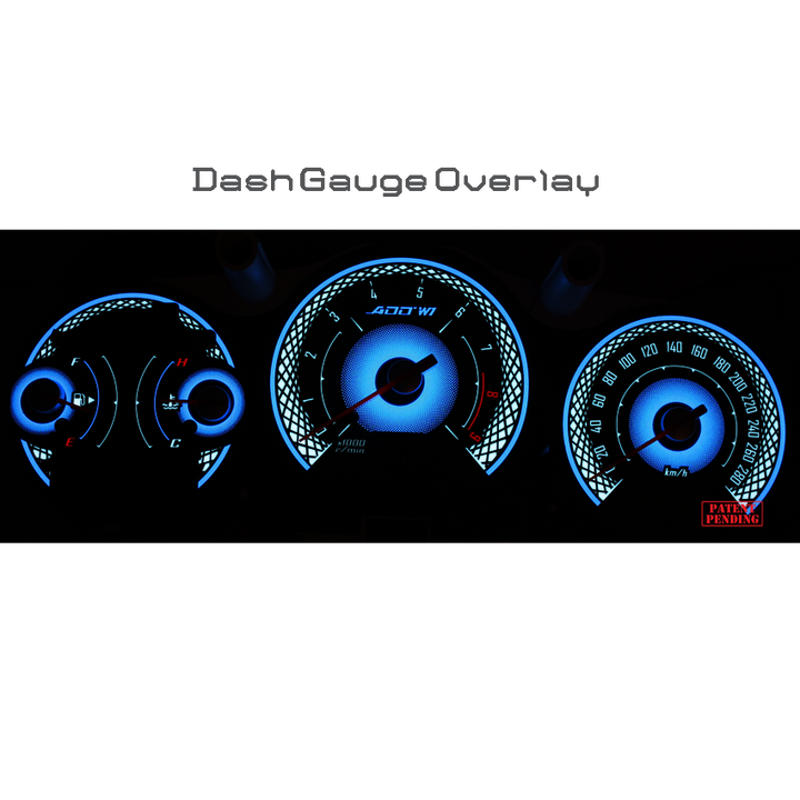 KM/H ADD W1 Nissan 350z Overlay Face Gauge 2003-2008 3D Illusions