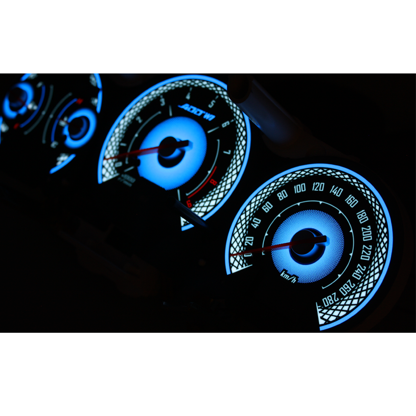 KM/H ADD W1 Nissan 350z Overlay Face Gauge 2003-2008 3D Illusions