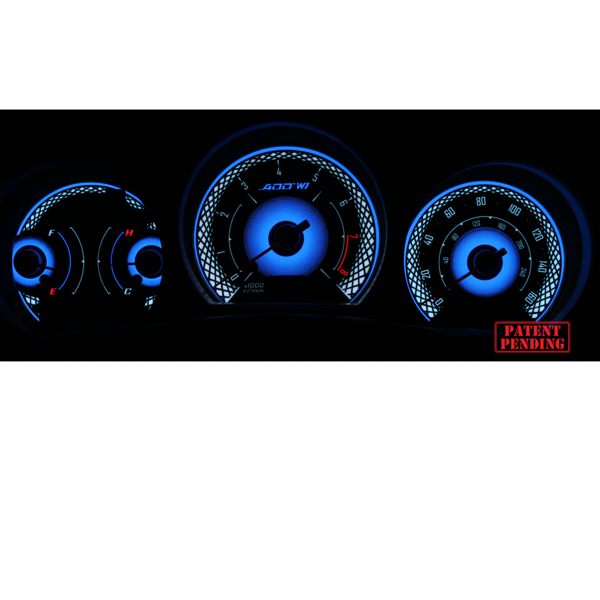 350Z gauge cluster blue white