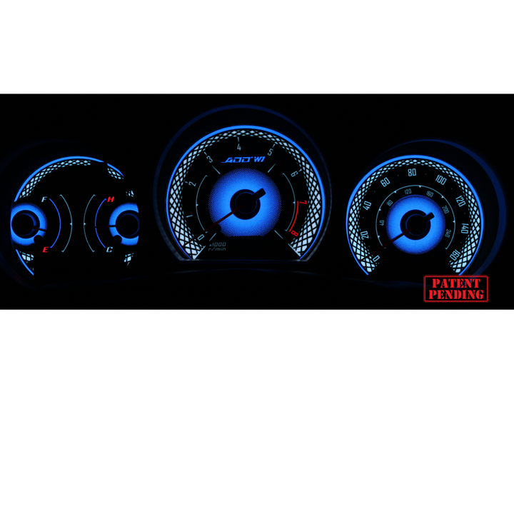 350Z gauge cluster blue white