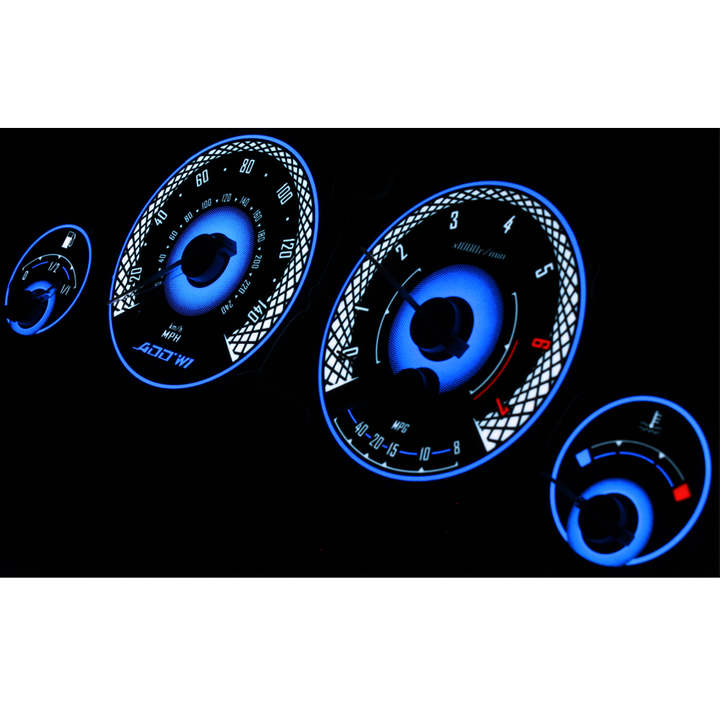 ADD W1 BMW Overlay Face Gauge E39, 7 Series E38, X5 5 Series  - 3D Illusions