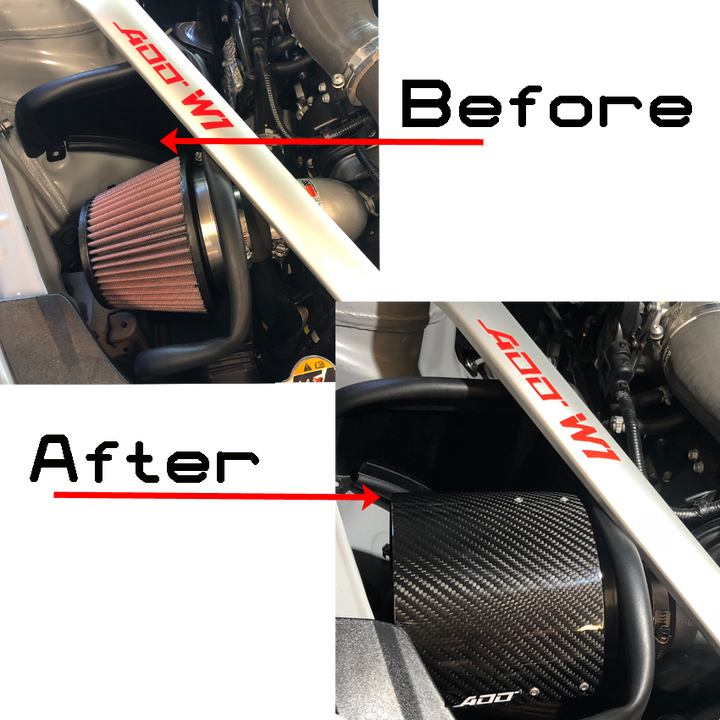 Air Filter Carbon Fiber Heat shield Cover 5"- 6" Inlet